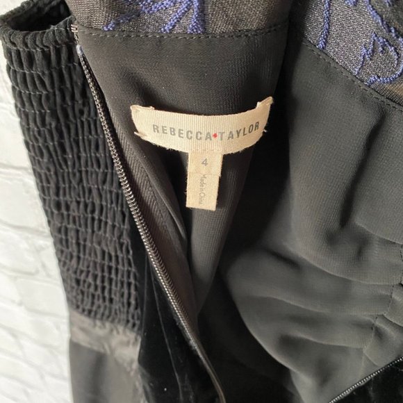 Rebecca Taylor Black and Blue Lace Pant Jumpsuit - Picture 5 of 7